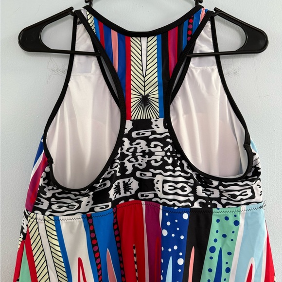NWT MultiColor Racerback Tankini Top - Picture 4 of 4